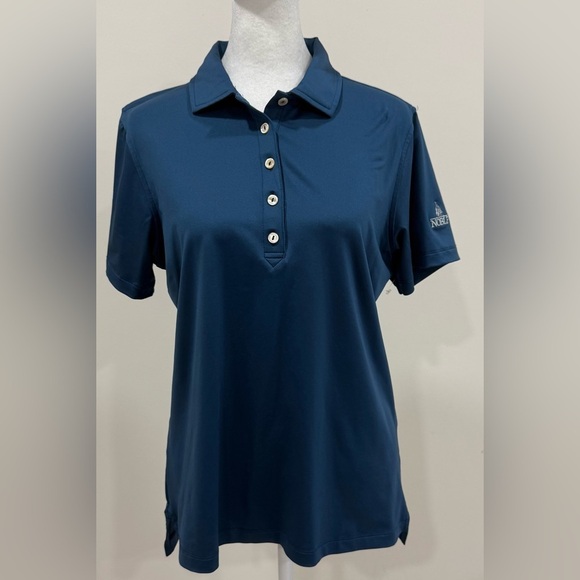 Peter Millar Shirt Women’s Blue Stretch Golf Polo Size L - Picture 1 of 7